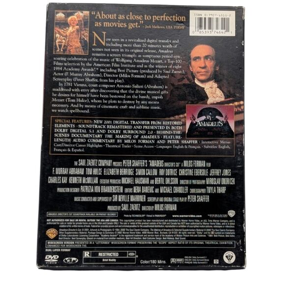 Amadeus Director’s Cut 2-Disc Special Edition DVD (Used Good Condition - Picture 2 of 7
